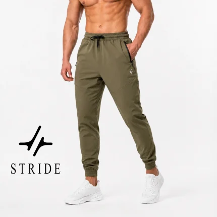 شلوار اسلش ورزشی مردانه جریان مدل STRIDE رنگ سبز زیتونی
