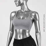 نیم تنه زنانه Felex Air Bra جریان رنگ طوسی روشن با چاپ رفلکتیو