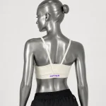 نیم تنه ورزشی زنانه جریان مدل Felex Air Bra رنگ شیری با چاپ هفت رنگ