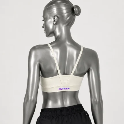 نیم تنه ورزشی زنانه جریان مدل Felex Air Bra رنگ شیری با چاپ هفت رنگ