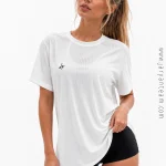 تیشرت ورزشی زنانه جریان مدل Vento رنگ سفید