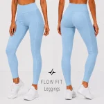 نمای پشت لگ ورزشی زنانه FLOWFIT جریان با جزئیات کبریتی