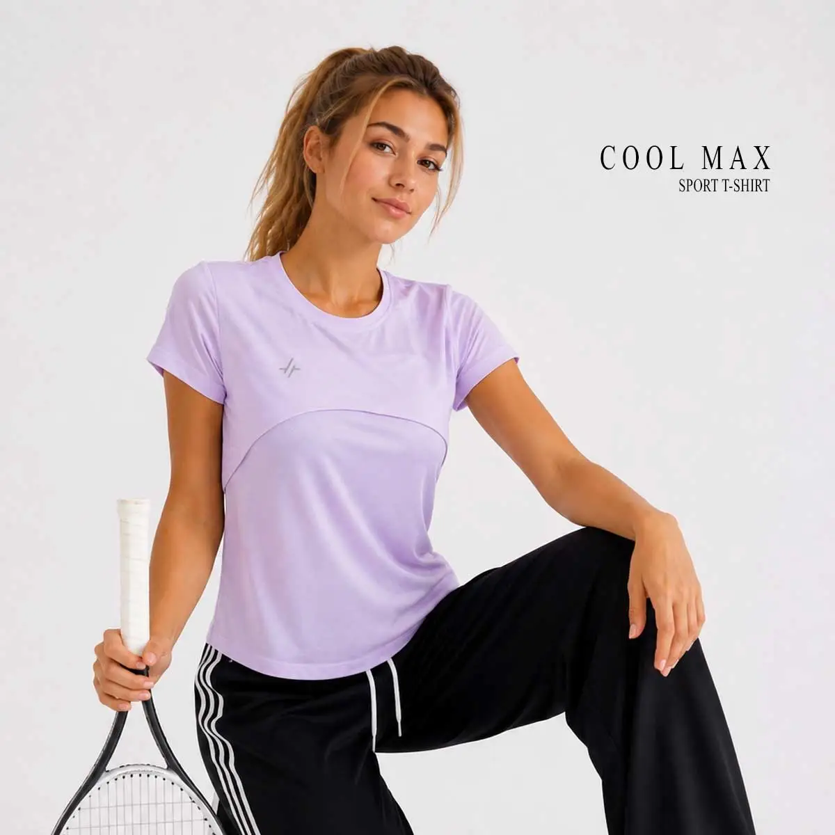 تیشرت ورزشی زنانه خنک Cool Max جریان یاسی