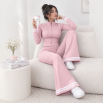 ست ورزشی پاییزه زنانه FALL CHIC به رنگ صورتی پاستیلی